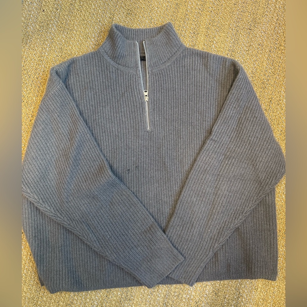 Jenni Kayne Charcoal Ribbed Sweater